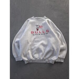 Vintage 1990s NBA Chicago Bulls Grey Crewneck Sweatshirt Michael Jordan 2XL